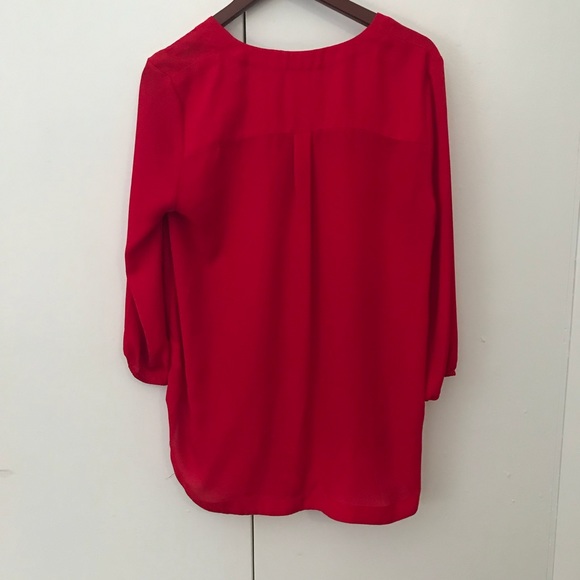 Red Polyester Top - Picture 3 of 3